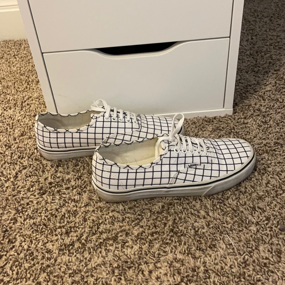 Checkered print sneakers